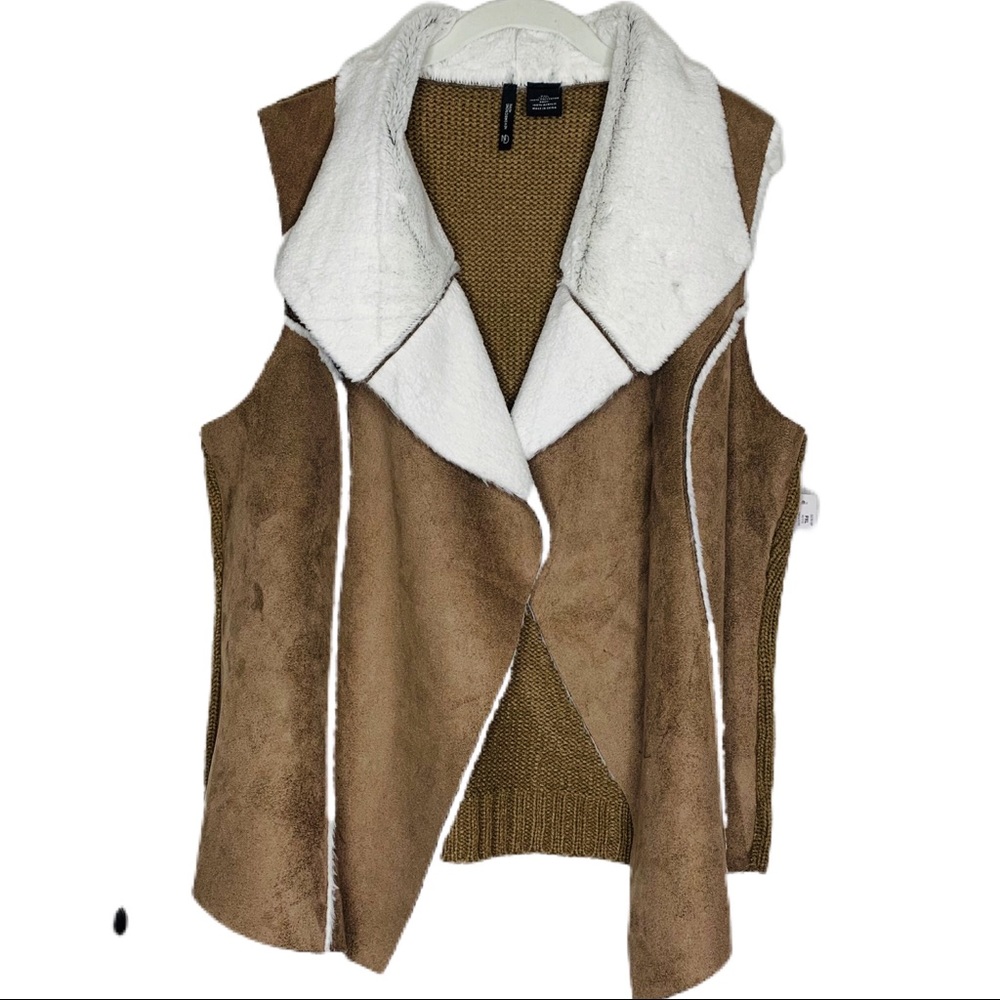 New‎ Directions Faux Suede Faux Fur Sweater Vest XL